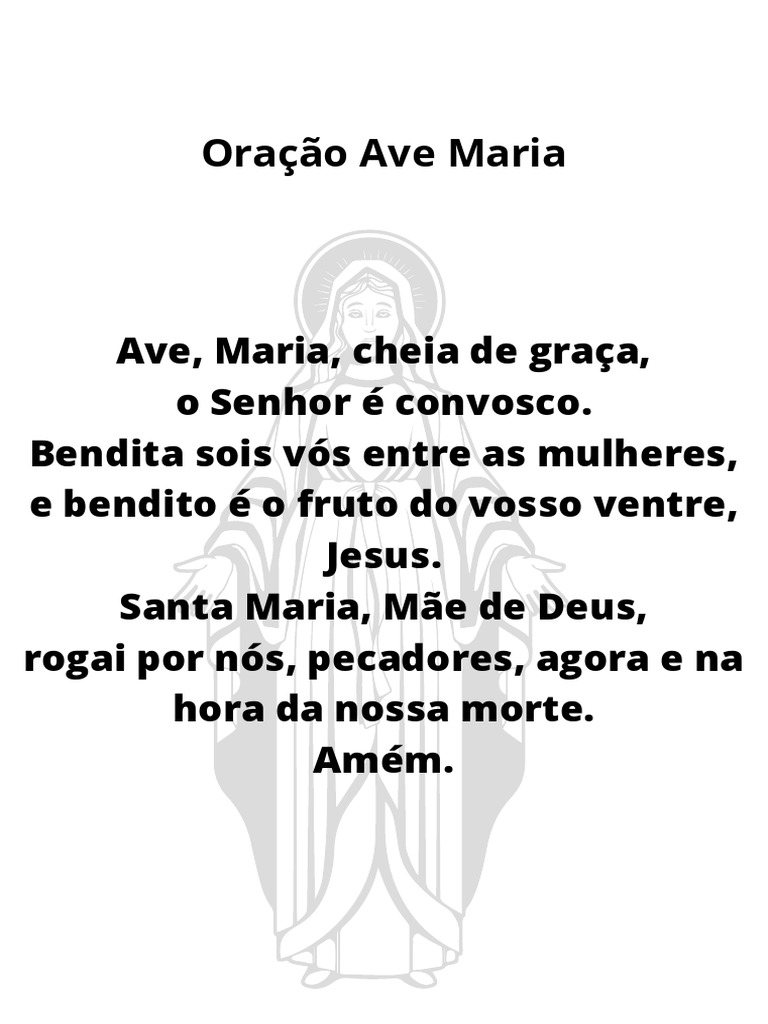 Oração Ave Maria Pdf