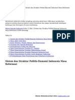 Sistem Dan Struktur Politik-Ekonomi Indonesia Masa Reformasi