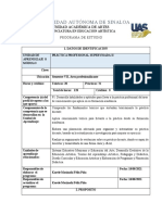 4to - Programa de Estudio - Semestre Práctica Profesional Supervisada II - Karele Félix