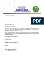 Solicitation Letter Barangay Agdao