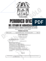 Periódico Oficial Aguascalientes publica decretos del Congreso