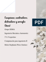 Helen Stephanie Excepciones, Constructores, Destructores y Arreglos (Java)