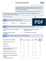 Patient Feedback Questionnaire