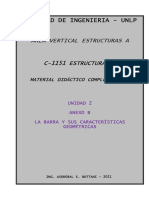 Características geométricas de barras estructurales