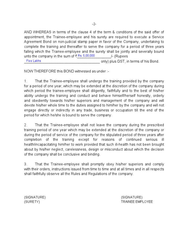 Annexure IV Bond-Pg 2-8 | PDF | Surety | Expense