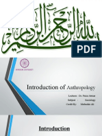 Introduction of Anthropology 