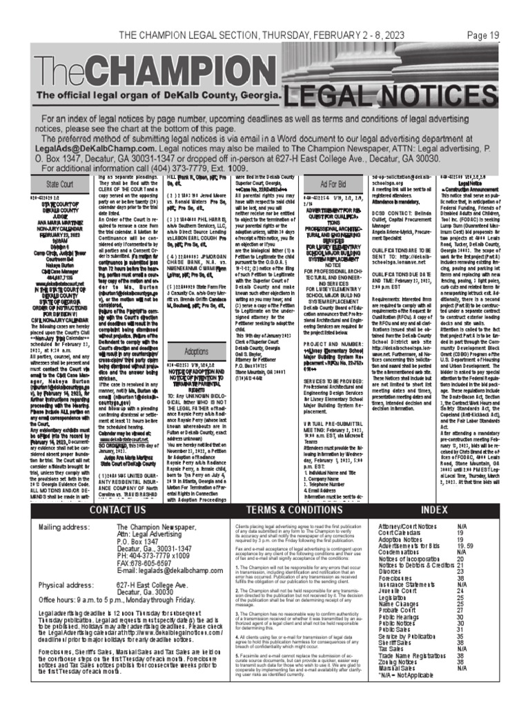 The Champion Legal Ads 020223 PDF Complaint Pro Se Legal