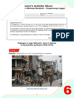 Learner's Activity Sheet: Araling Panlipunan (Ikatlong Markahan - Pangalawang Linggo)