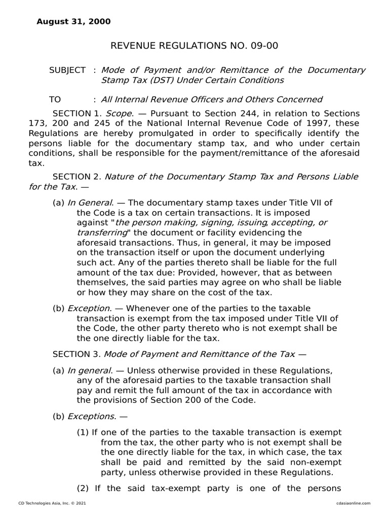 DST Payment Regulations in the Philippines | PDF | Taxes | Stocks