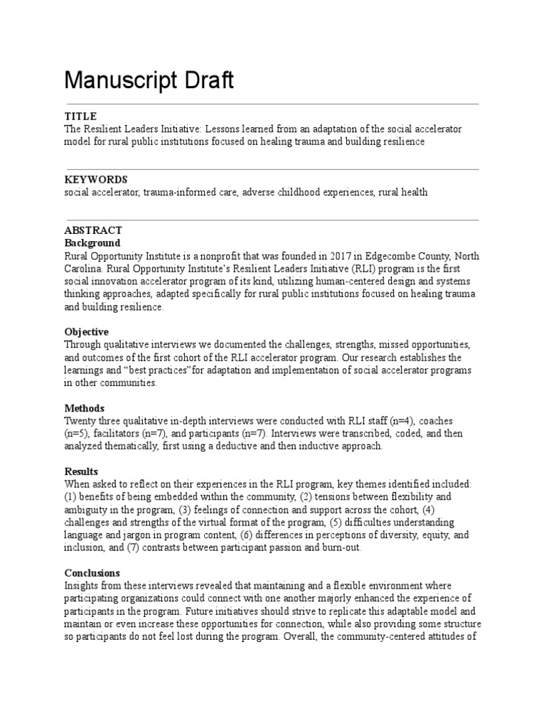 Manuscript Draft Title PDF Psychological Trauma Psychological