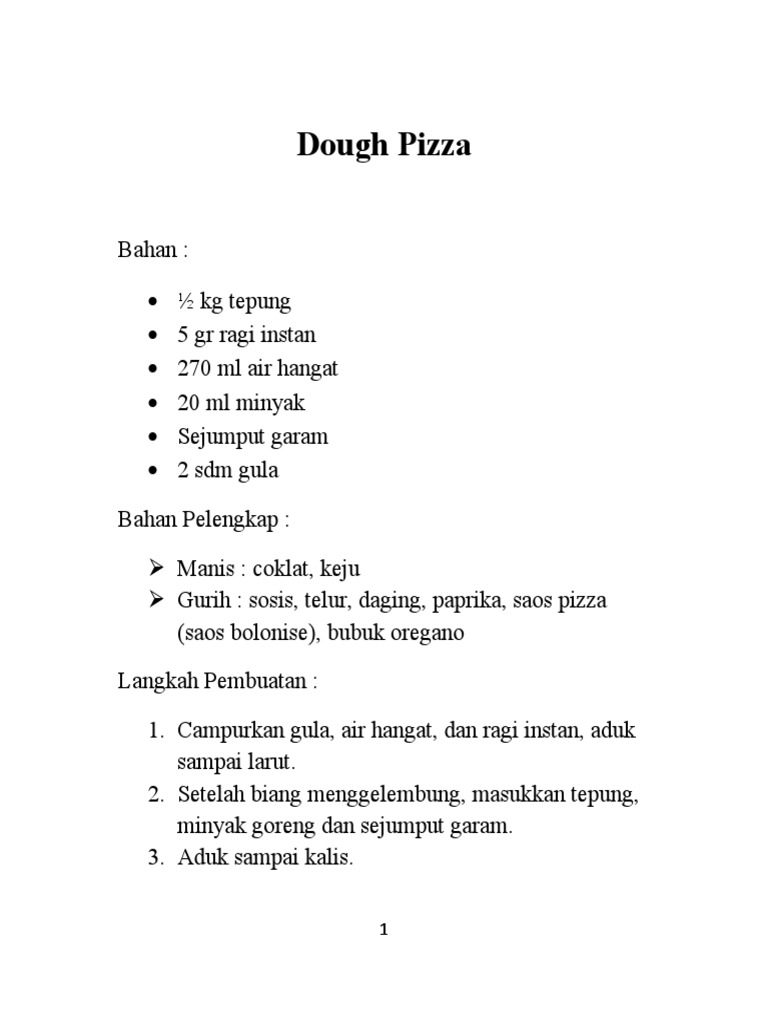 Dough Pizza PDF