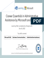 CertificateOfCompletion - Career Essentials in Administrative Assistance by Microsoft and LinkedIn