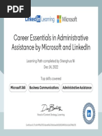 CertificateOfCompletion_Career Essentials in Administrative Assistance by Microsoft and LinkedIn