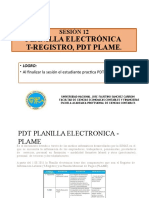 Sesión 11 Planilla Electrónica T-Registro PDT Plame