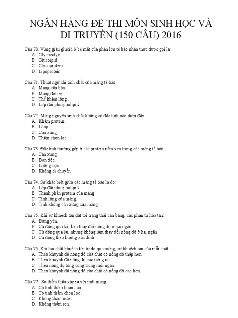 sinh hc di truyền | PDF
