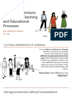 Cultural Dimensions of Learning