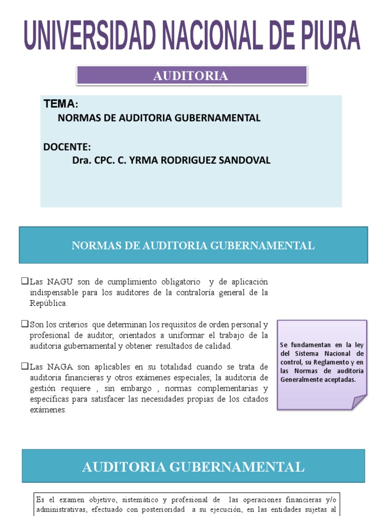 Normas de Auditoría Gubernamental | PDF | Auditoría | Contralor