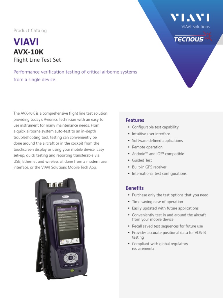 Avx 10k Flight Line Test Set Selection Guides en PDF Modulation