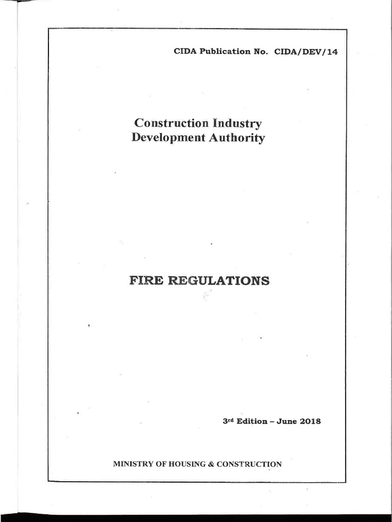 Cida Fire Regulations 2018 PDF