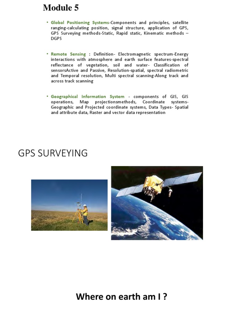 Understanding Global Navigation Satellite Systems An Overview of GPS