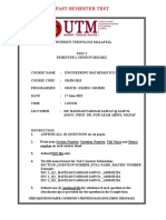 UTM Past Semester Test Solutions