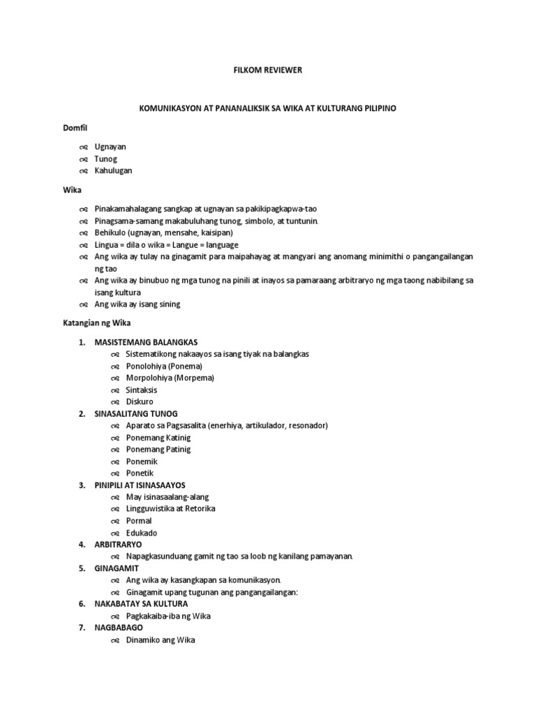Filkom Reviewer Pdf