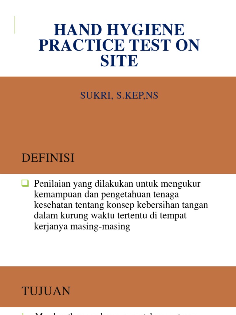 Hand Hygiene Practice Test Onsite PDF