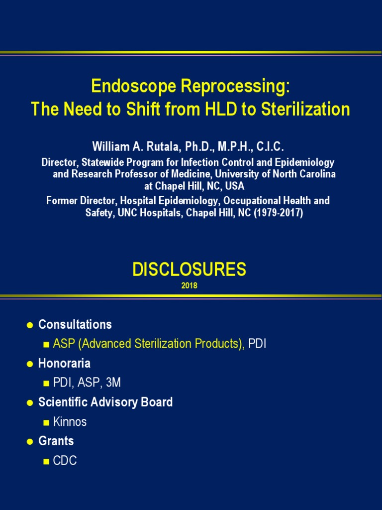 Endoscope ReprocessingThe Need To Shift From HLD To Sterilization PDF Endoscopy
