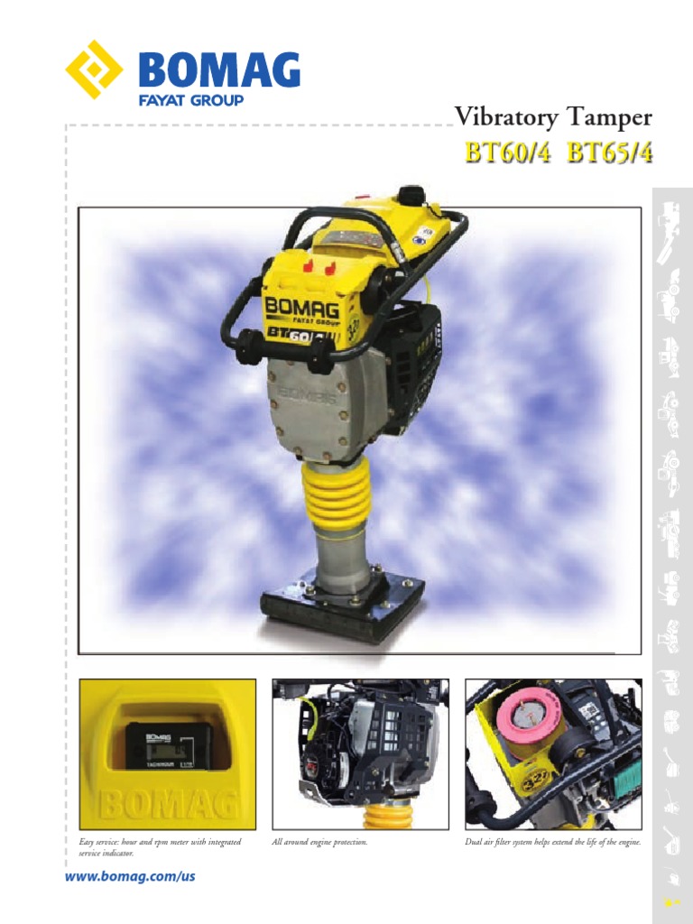 Compact Vibratory Tampers Technical Specifications and Features of the