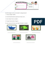 Worksheet Teknik & Seni Melipat SBDP KD 3.4