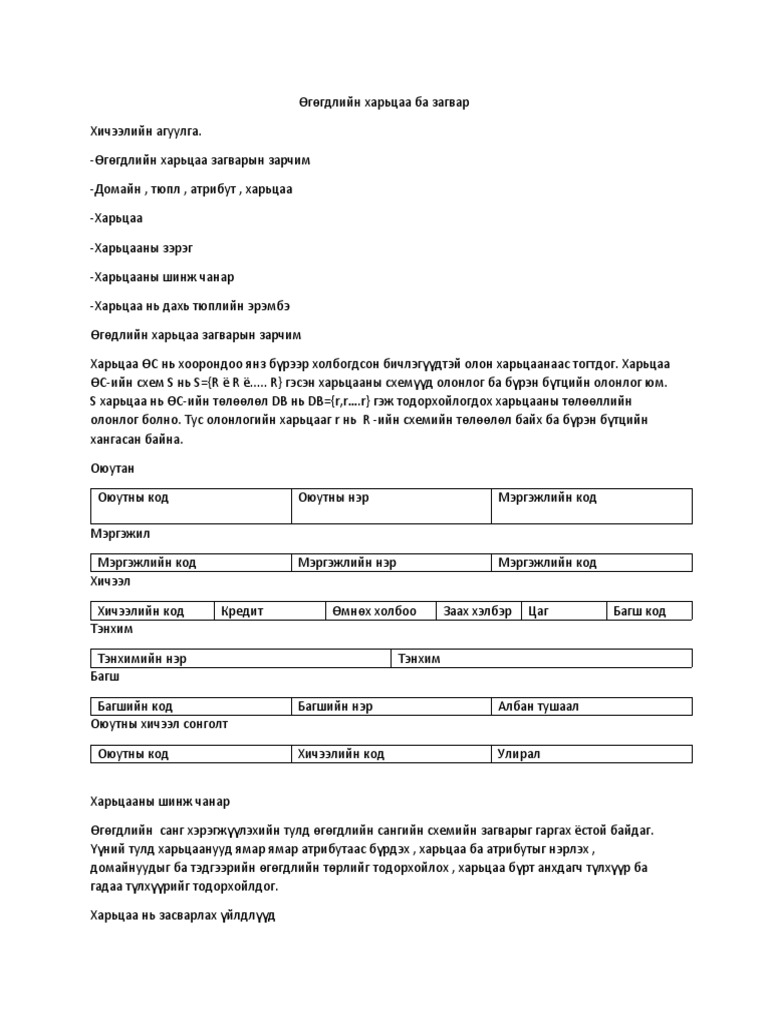 Өгөгдлийн харьцаа ба загвар | PDF