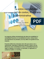 Diferencia Entre Contabilidad, Contabilidad de Costos Lc24