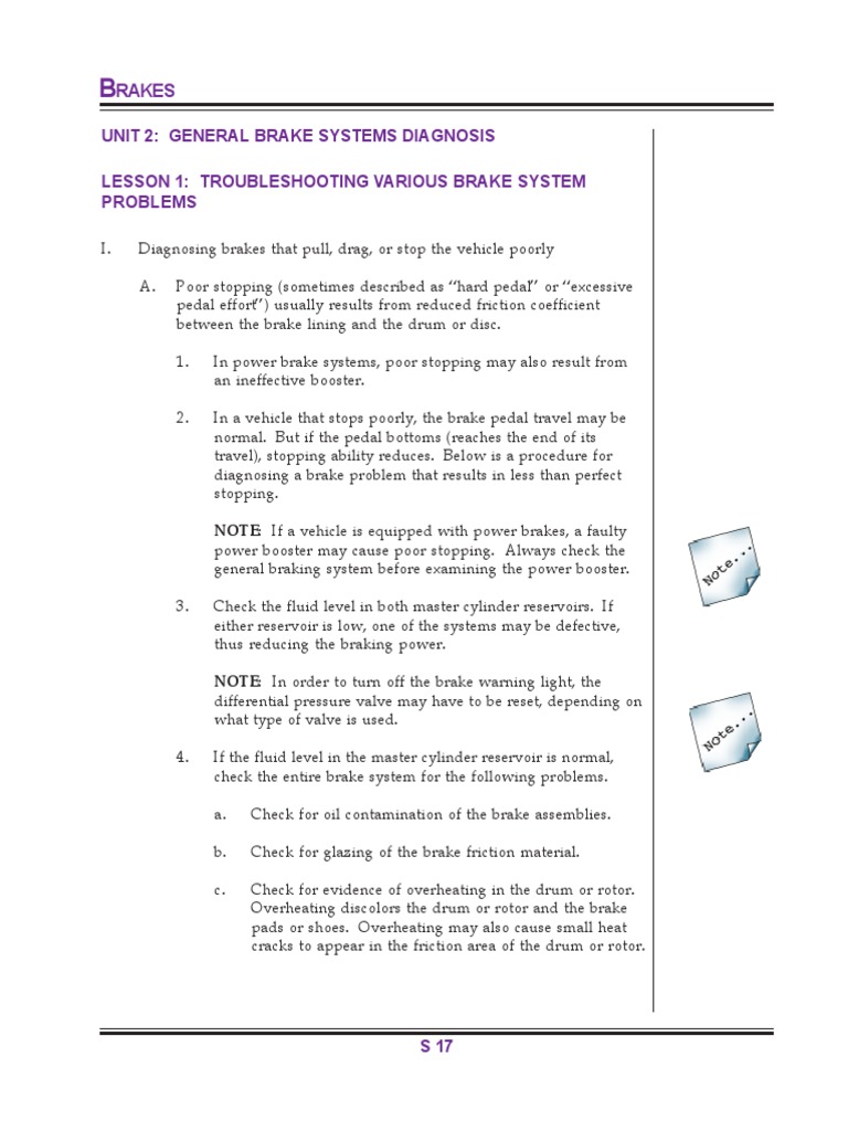 Troubleshooting Various Brake System | PDF | Brake | Machines