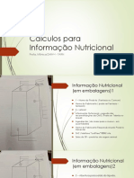 Os Cálculos para Informação Nutricional