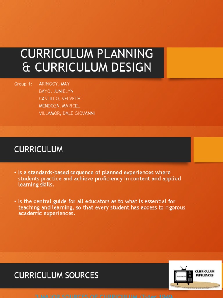 CURRICULUM PLANNING and DESIGN | PDF | Curriculum | Learning