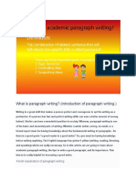 What Is Paragraph Writing