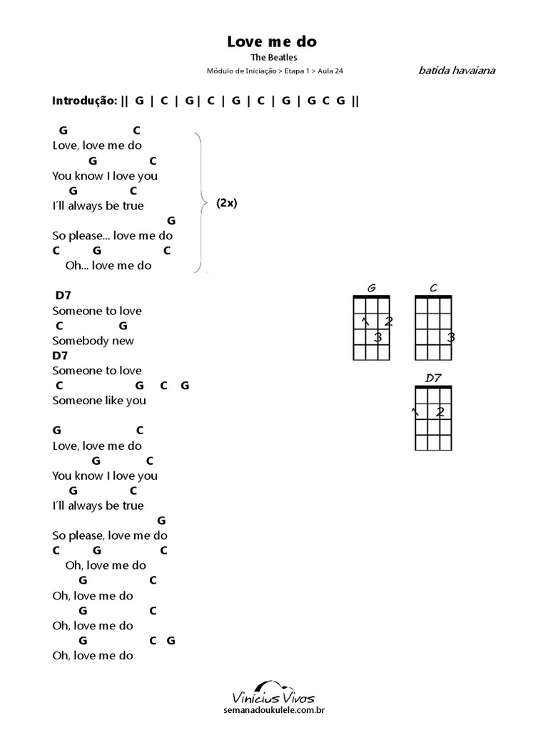 Love Me Do CIFRA PDF