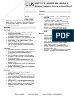 Focus5 2E Unit Test Unit7 Dictation Vocabulary Grammar UoE GroupB ANSWERS