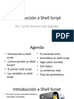 Introducción a Shell Script: Comandos básicos, variables, paso de parámetros