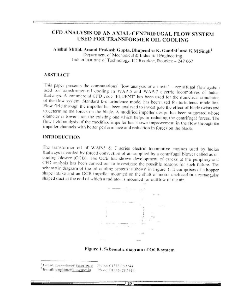 CFD Analysis of An Axial Centrifugal Flow System | PDF