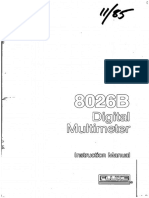 Fluke 8026B Digital Multimeter Instruction Manual