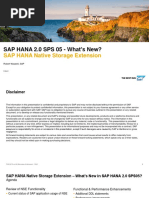 SAP HANA 2.0 SPS 05 What's New? SAP HANA Native Storage Extension