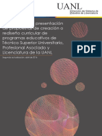 Manual para La Presentación de Propuestas de Creación o Rediseño Curricular de Programas Educativos de TSU PA y Licenciatura