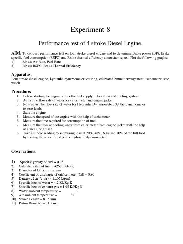 4 Stroke Diesel Engine | PDF | Diesel Engine | Engines
