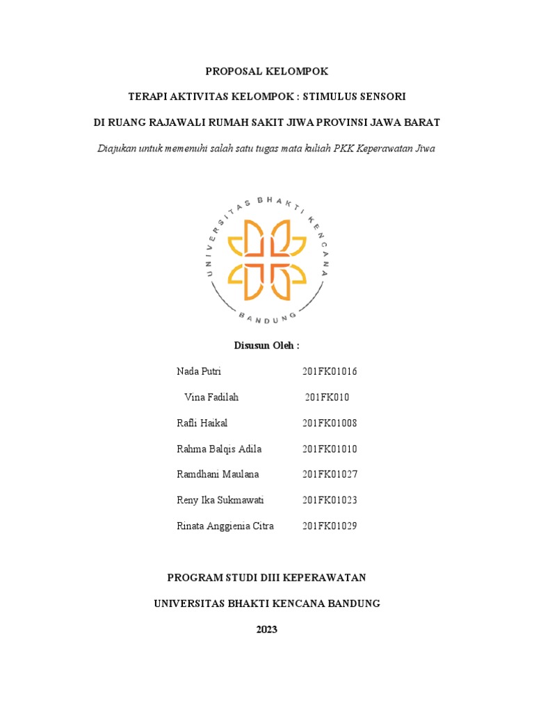 Proposal Kelompok Tak | PDF | Karier & Perkembangan