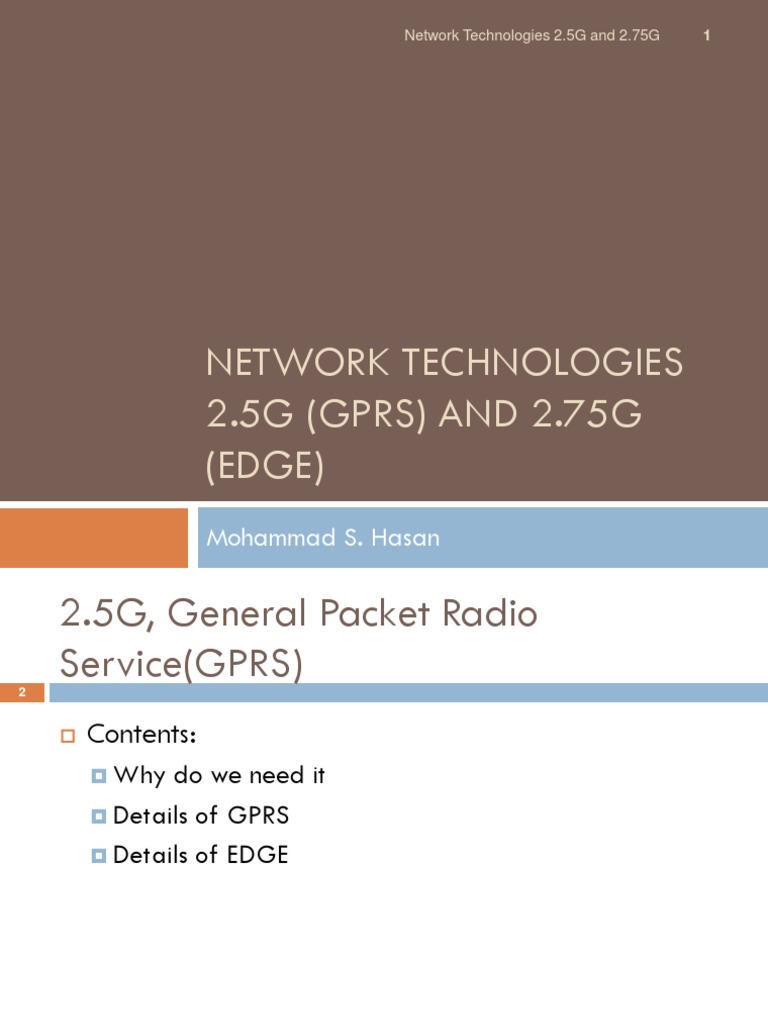 2.5G & 2.75G: Tech Overview | PDF | General Packet Radio Service ...
