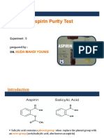 Aspirin Purity Test