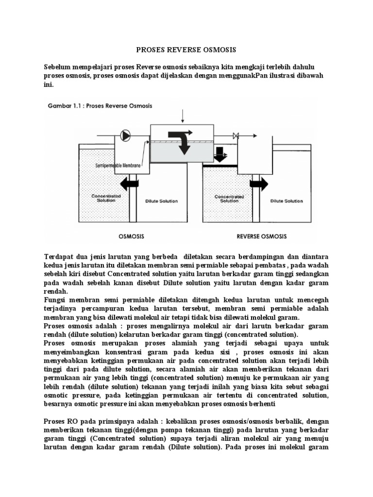 Proses Reverse Osmosis PDF