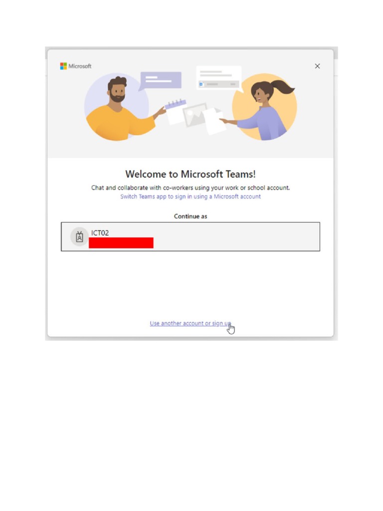 MS Teams Login Issue Screenshot PDF