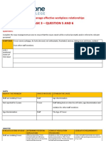 DAVID SOSA. Lead and Manage Effective Workplace Relationships TASK 3 QUESTION 5 AND 6